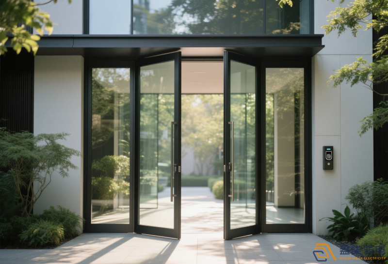 無框雙開自動門與指紋門禁聯(lián)動成標(biāo)配
